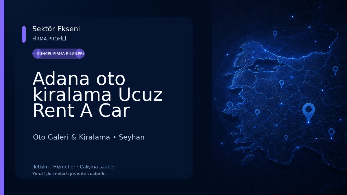 Adana oto kiralama Ucuz Rent A Car Havalimanı Araç Kiralama Oto Galeri & Kiralama