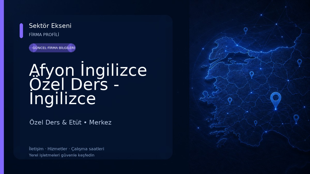 Afyon İngilizce Özel Ders - İngilizce Öğretmeni | HAVVA KAYACIK 
