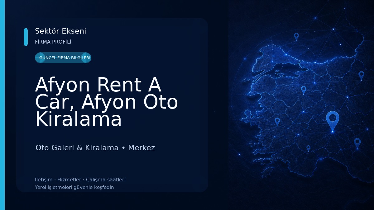 Afyon Rent A Car, Afyon Oto Kiralama Samancıoğlu Oto Galeri & Kiralama