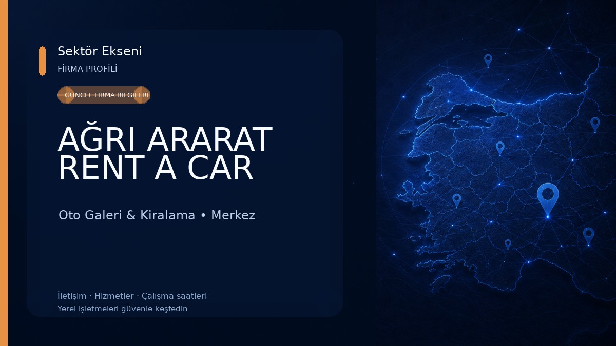 AĞRI ARARAT RENT A CAR Oto Galeri & Kiralama