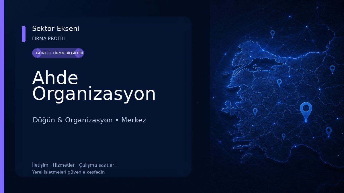 Ahde Organizasyon Düğün & Organizasyon