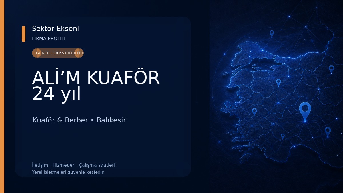 ALİ’M KUAFÖR 24 yıl Kuaför & Berber