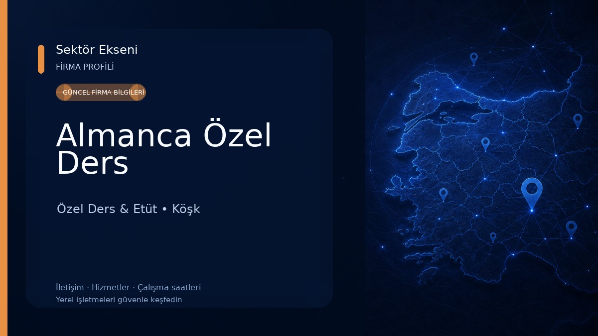 Almanca Özel Ders Özel Ders & Etüt