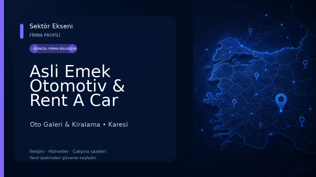 Asli Emek Otomotiv & Rent A Car Oto Galeri & Kiralama