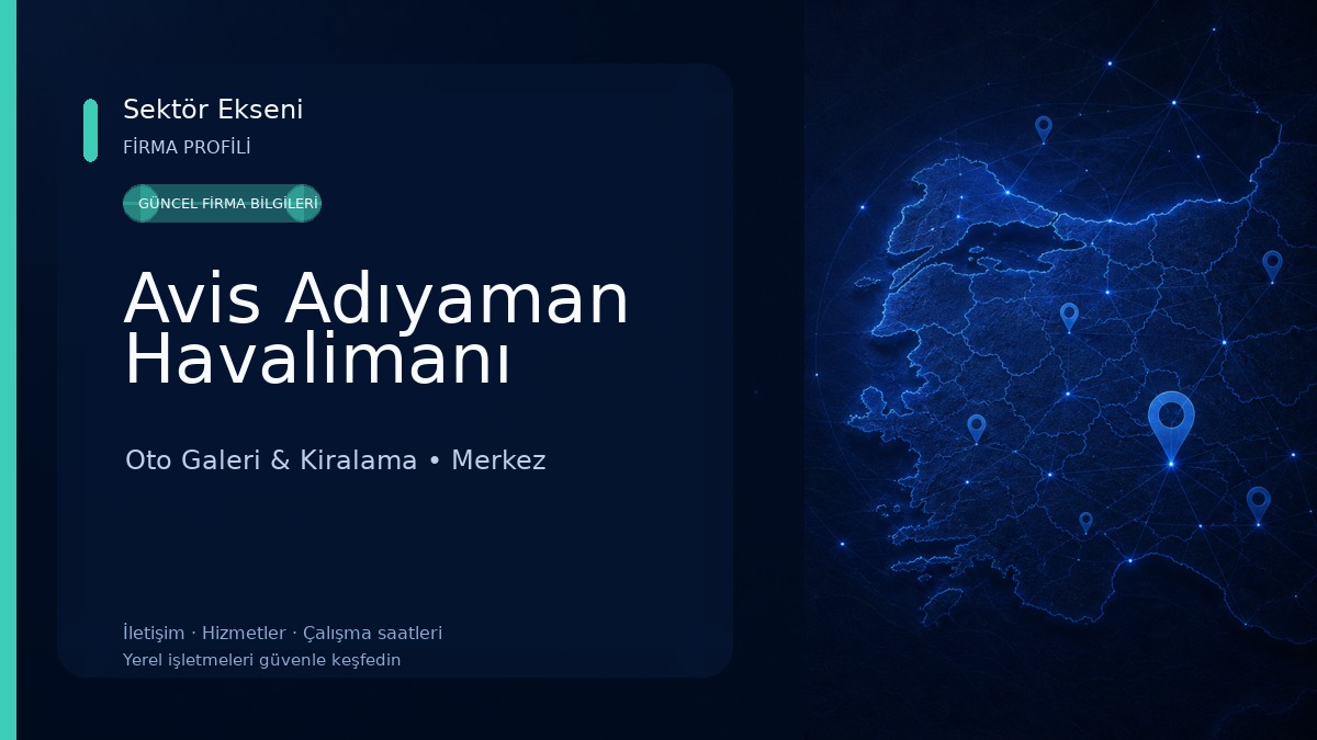 Avis Adıyaman Havalimanı Oto Galeri & Kiralama