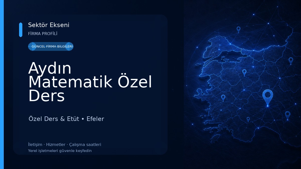 Aydın Matematik Özel Ders Özel Ders & Etüt
