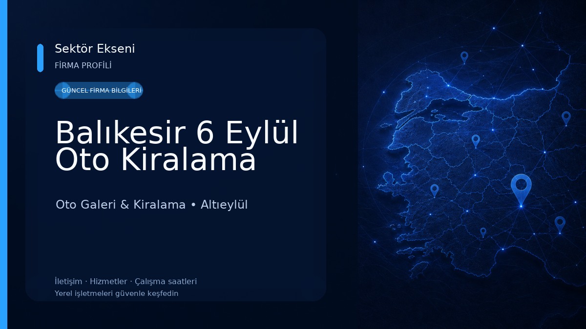 Balıkesir 6 Eylül Oto Kiralama Oto Galeri & Kiralama
