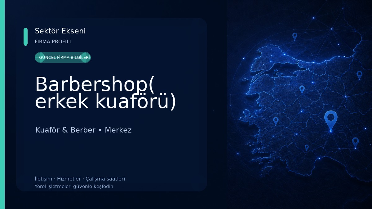 Barbershop( erkek kuaförü) Kuaför & Berber