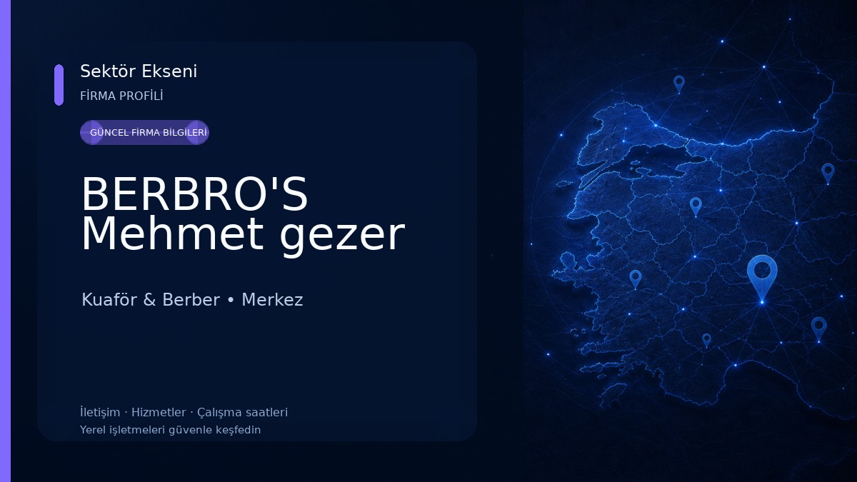 BERBRO'S Mehmet gezer Kuaför & Berber