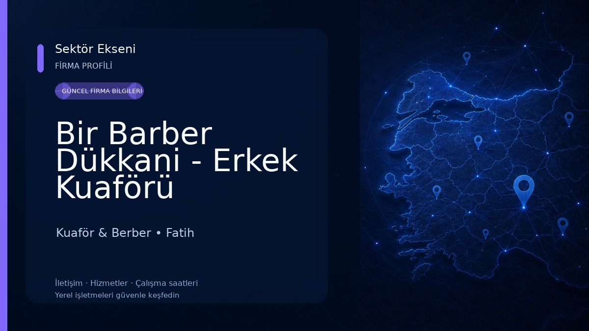 Bir Barber Dükkani - Erkek Kuaförü Kuaför & Berber