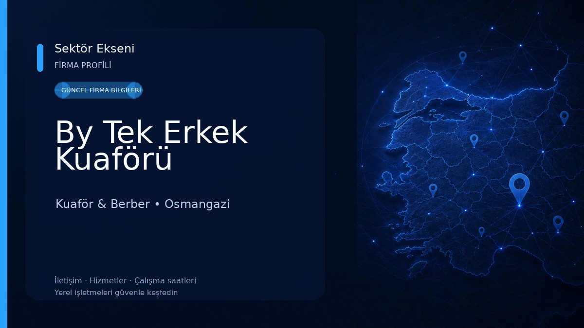 By Tek Erkek Kuaförü Kuaför & Berber