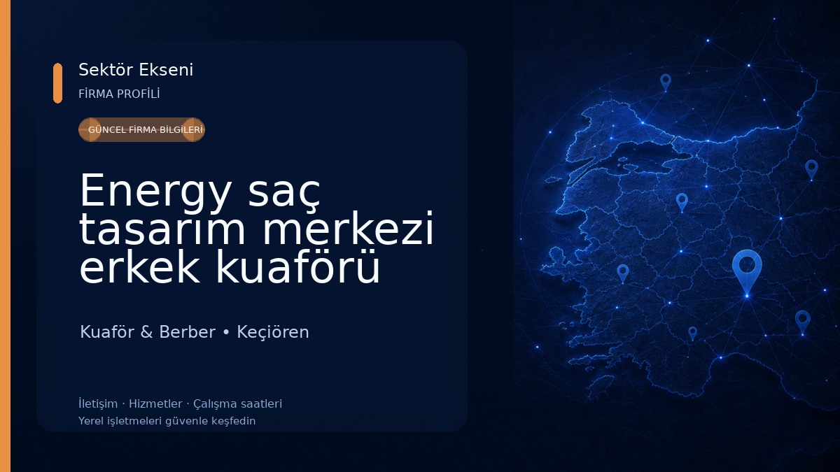 Energy saç tasarım merkezi erkek kuaförü Kuaför & Berber