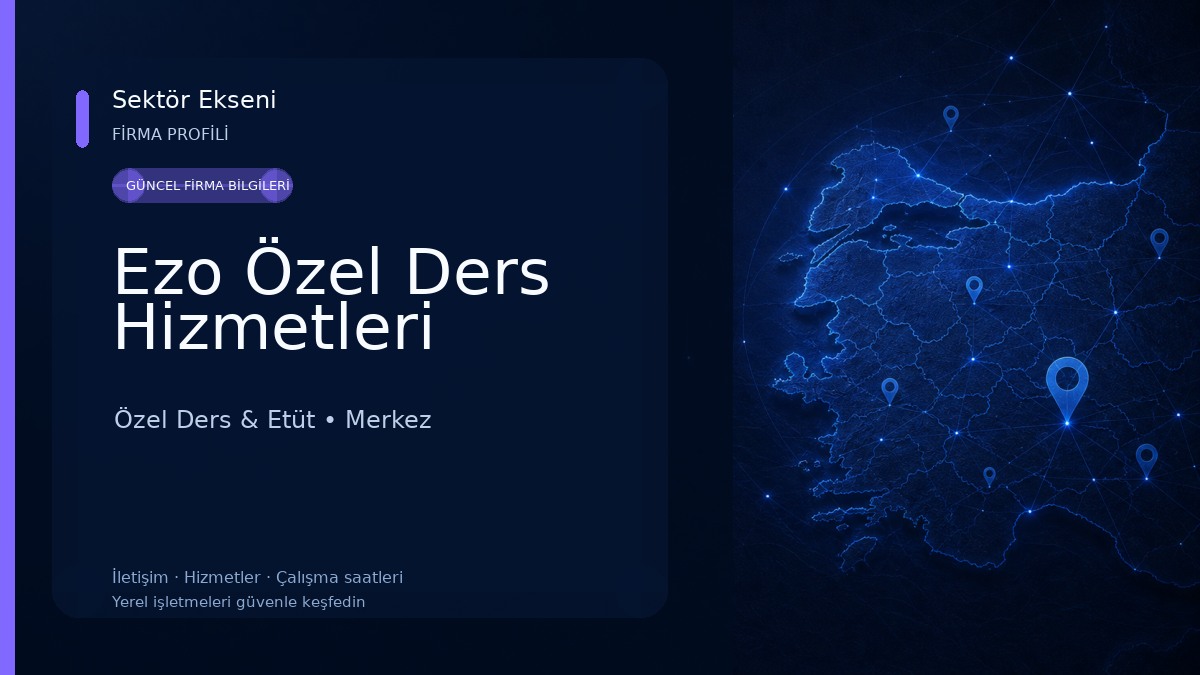 Ezo Özel Ders Hizmetleri Özel Ders & Etüt