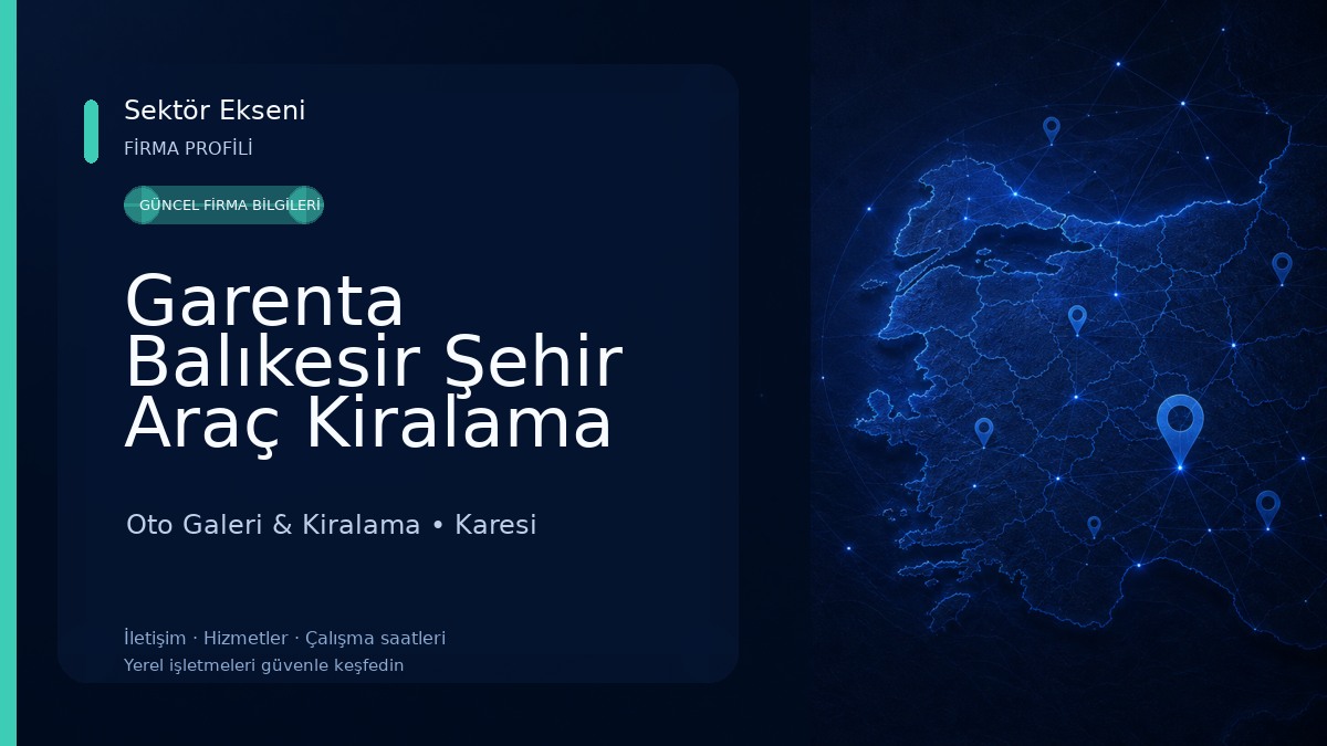 Garenta Balıkesir Şehir Araç Kiralama Oto Galeri & Kiralama
