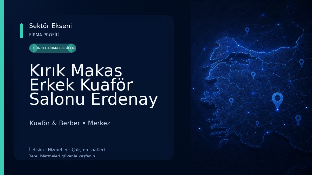 Kırık Makas Erkek Kuaför Salonu Erdenay Dursun 