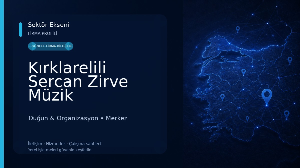 Kırklarelili Sercan Zirve Müzik Organizasyon Düğün & Organizasyon