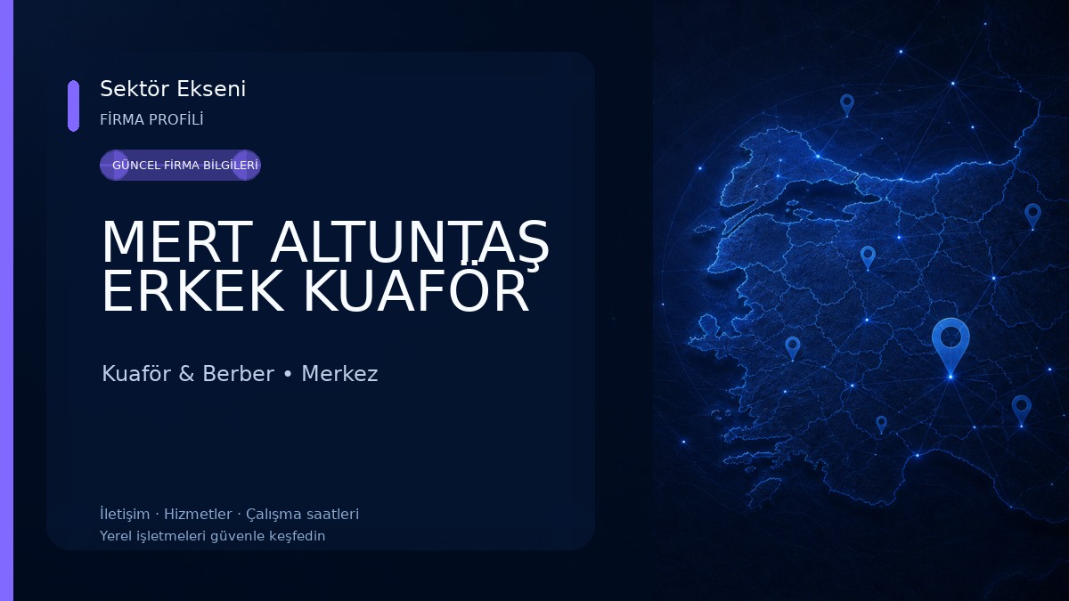 MERT ALTUNTAŞ ERKEK KUAFÖR Kuaför & Berber