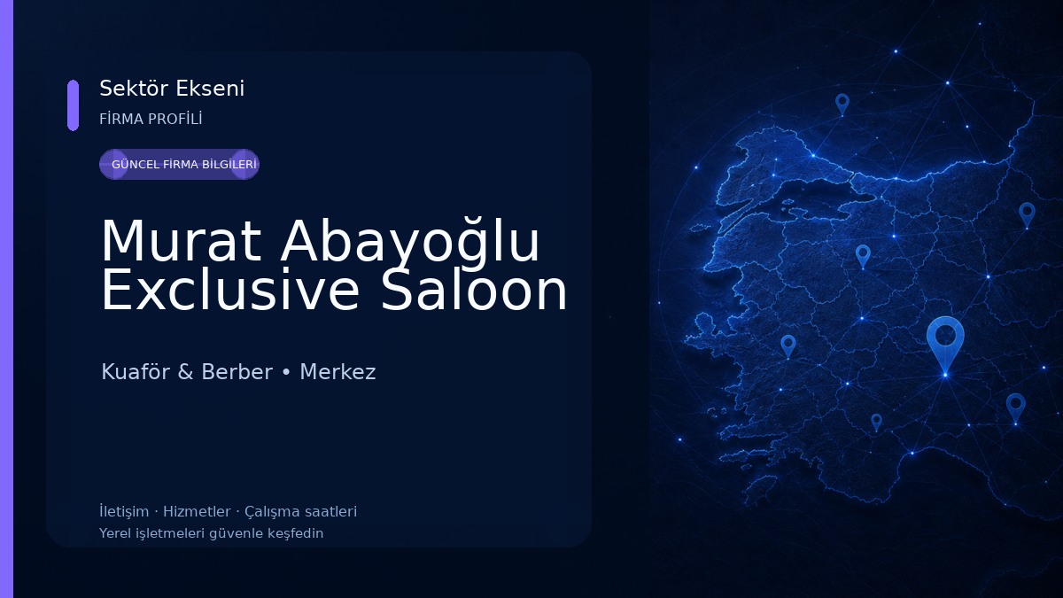 Murat Abayoğlu Exclusive Saloon Kuaför & Berber