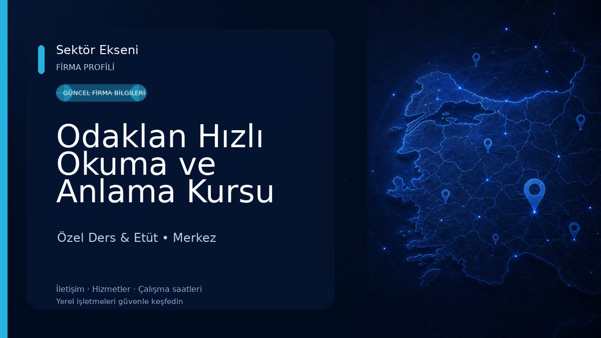 Odaklan Hızlı Okuma ve Anlama Kursu 