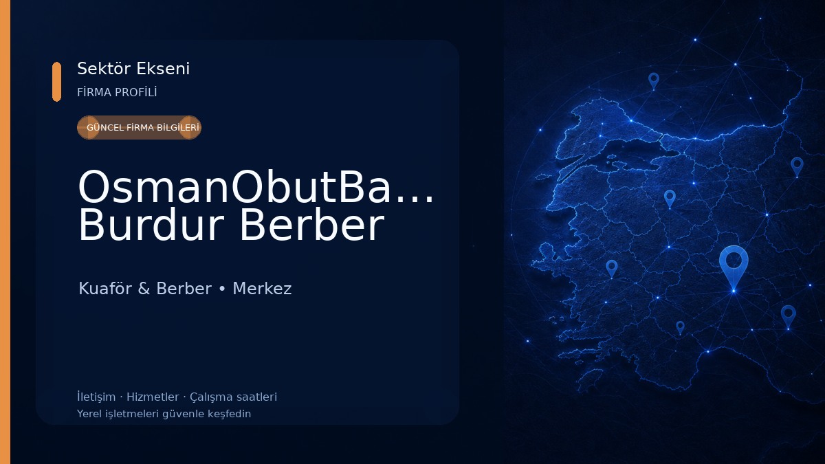 OsmanObutBarbers Burdur Berber