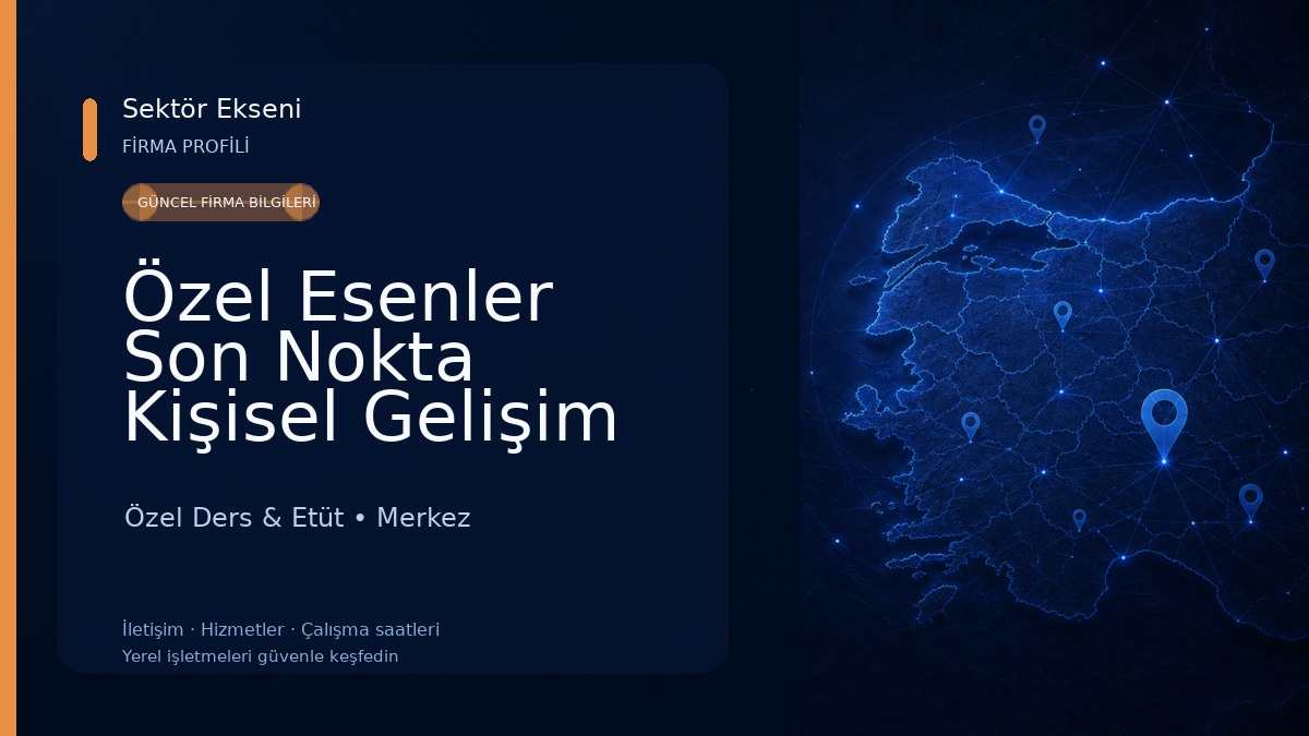 Özel Esenler Son Nokta Kişisel Gelişim Kursu 