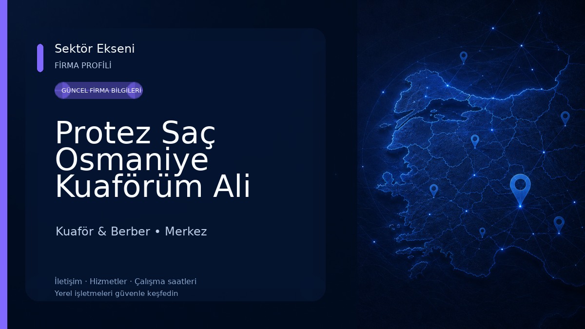 Protez Saç Osmaniye Kuaförüm Ali Garden 