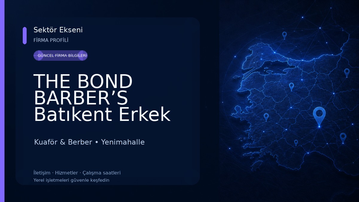THE BOND BARBER’S Batıkent Erkek Kuaför Berber Kuaför & Berber