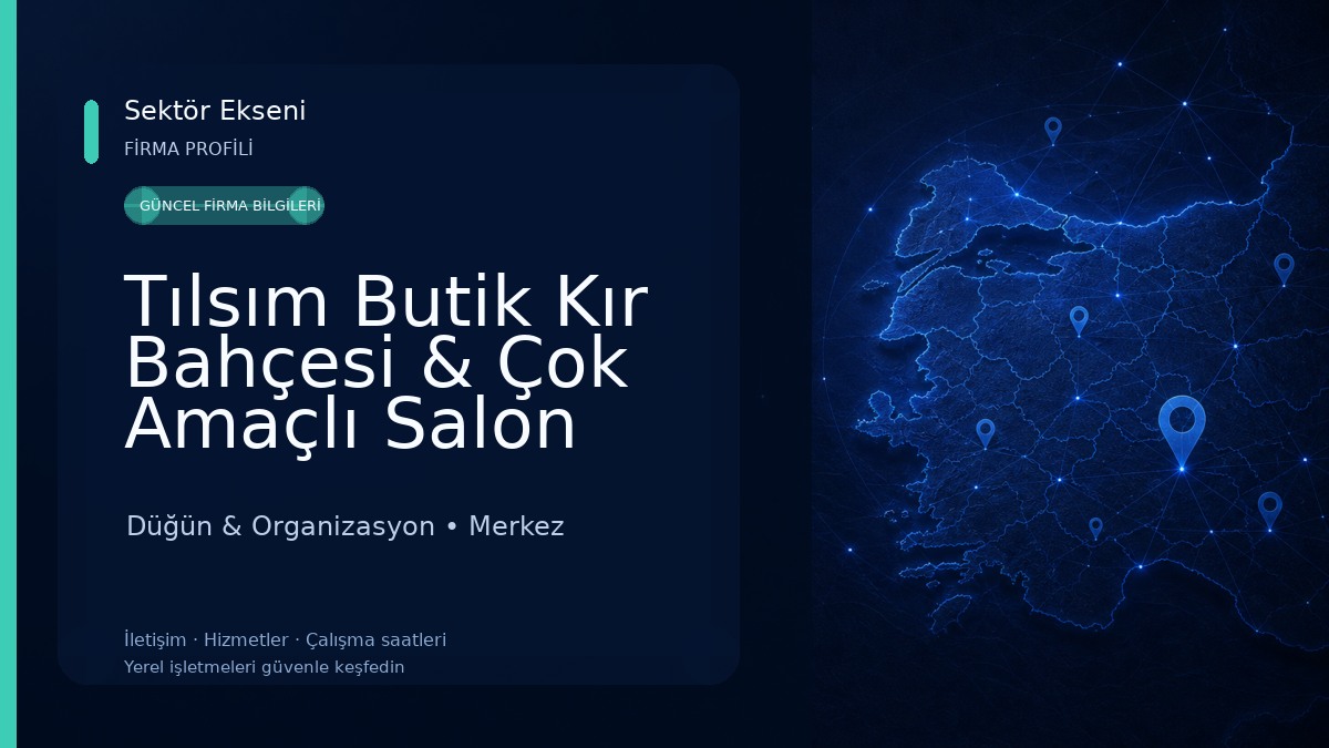 Tılsım Butik Kır Bahçesi & Çok Amaçlı Salon Düğün & Organizasyon