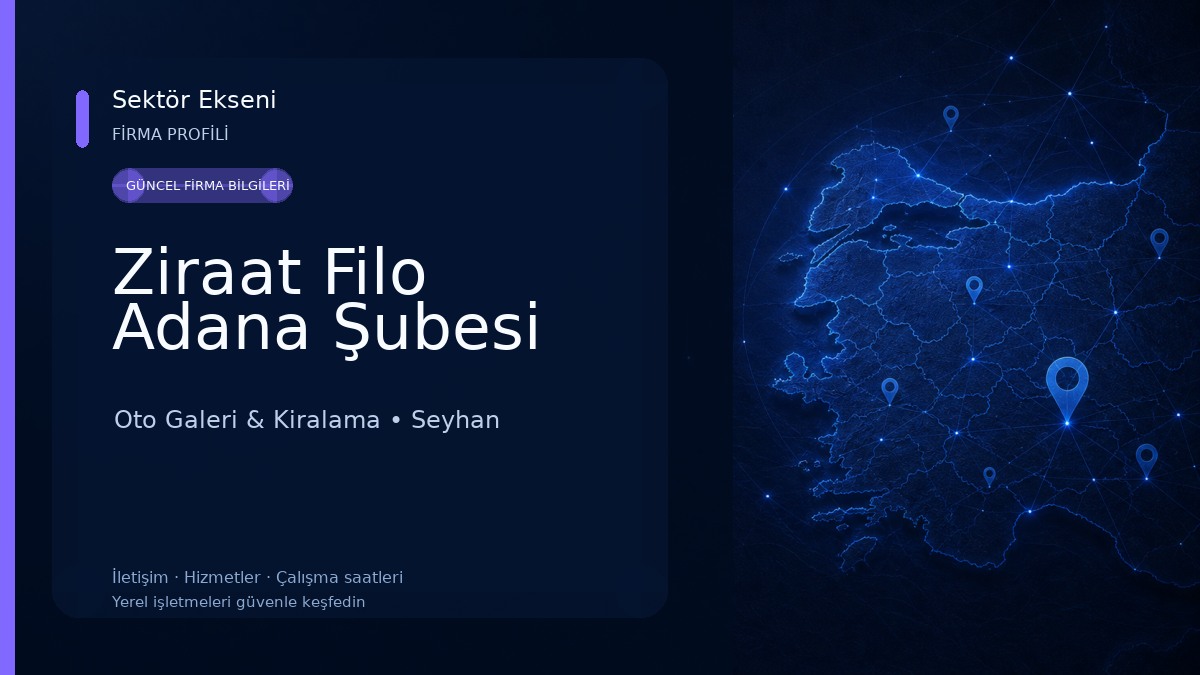 Ziraat Filo Adana Şubesi Oto Galeri & Kiralama